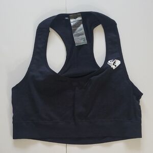 Women's Best Move Seamless Sports Bra Black Marl Size M